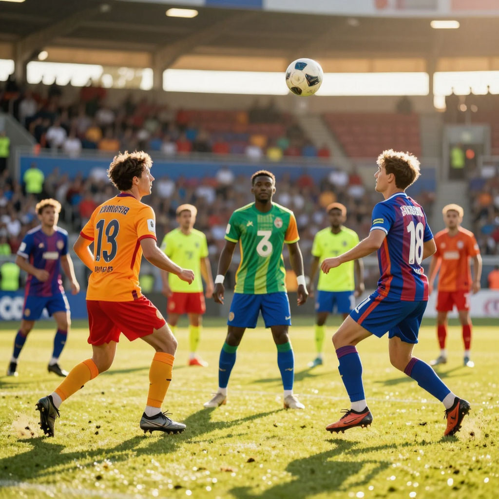 Football player in action